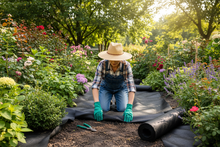 Load image into Gallery viewer, black nonwoven weed mat