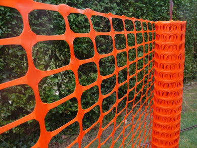 orange safety barrier fence