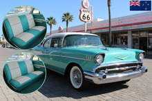 Load image into Gallery viewer, 57 chevrolet 2 door car ,crossroad upholstery fabric
