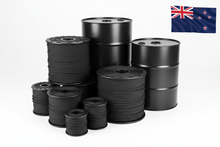 Load image into Gallery viewer, black shock cord drums, small nz flag top right corner 
