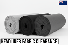 Load image into Gallery viewer, rolls of 3mm foamback headliner fabric, 

