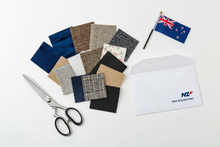 Load image into Gallery viewer, small hand cut fabric and vinyl samples 
